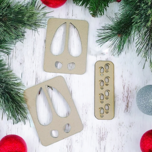 Christmas Footprint Stencils